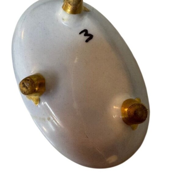 Antique Hand-Painted Floral Porcelain Trinket Box With Lid - Picture 5 of 5